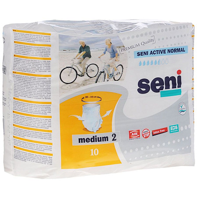Трусы впитывающие одноразовые для взрослых active normal medium Seni, 10 шт