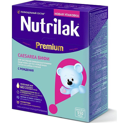 Сухая молочная адаптированная смесь Nutrilak Premium Caesarea БИФИ, 350 г