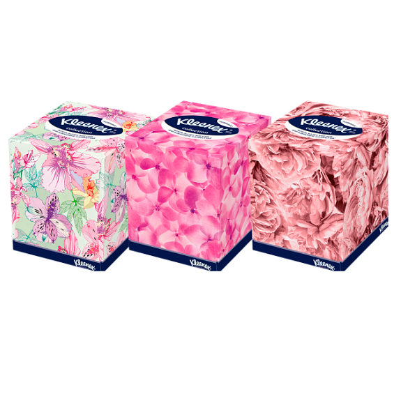 Салфетки двухслойные в коробке collection Kleenex, 100 шт