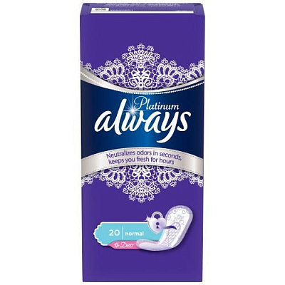 Прокладки ежедневные Platinum Normal Deo Always, 20 шт