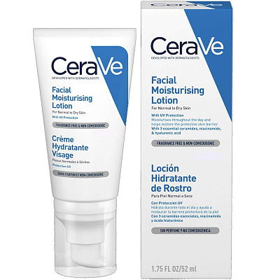 Увлажняющий лосьон для нормальной и сухой кожи лица CeraVe Facial Moisturizing Lotion, 52 мл