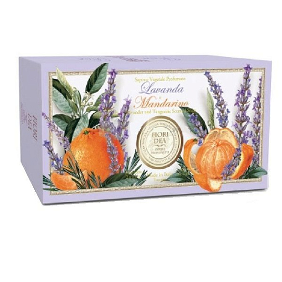 Мыло кусковое парфюмированное Fiori Dea Лаванда и мандарин 125 г, 2 шт