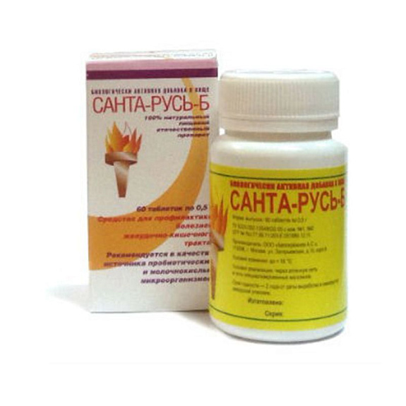 Санта-Русь-Б, Антидиарейный и противомикробный пробиотик, Санта-Русь, 30 г