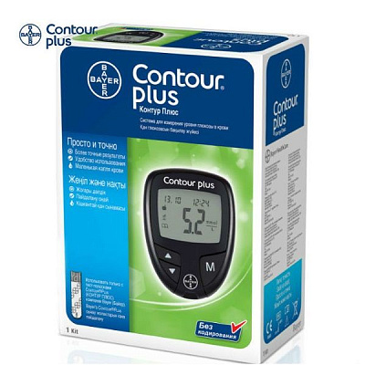 Глюкометр определение уровня  глюкозы в сыворотке крови, Contour® Plus