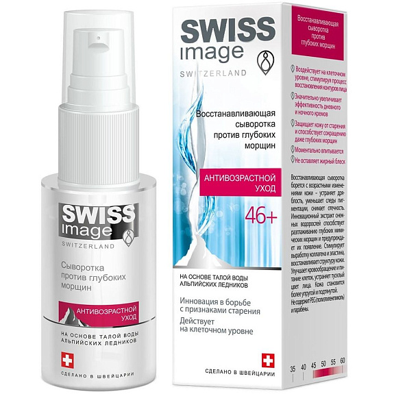 Восстанавливающая сыворотка против глубоких морщин 46+ Swiss Image, 30 мл
