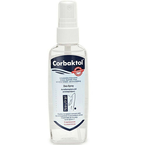 Антибактериальный антиперспирант Corbaktol Neutral, 80 мл