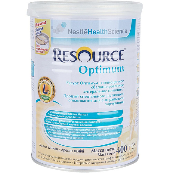 Полноценное сбалансированное энтеральное питание Resource® Optimum, 400 г