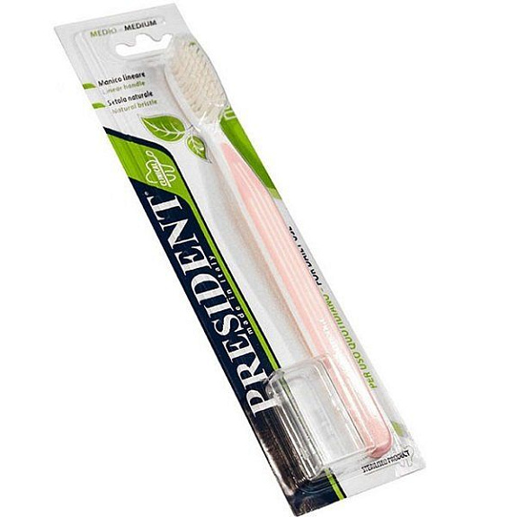 Зубная щетка President Natural средней жесткости