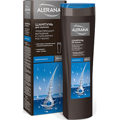 Шампунь для мужчин активатор роста против выпадения волос ALERANA®, 250мл
