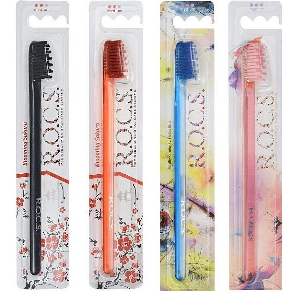 Зубная щетка R.O.C.S. Модельная средней жесткости