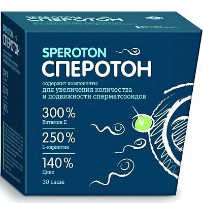 Препарат Сперотон для увеличения количества и подвижности сперматозоидов 5 г, 30 шт