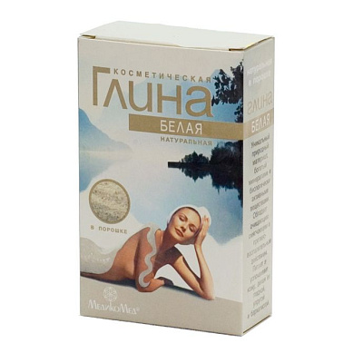 Глина белая косметическая натуральная МедикоМед, 100 г