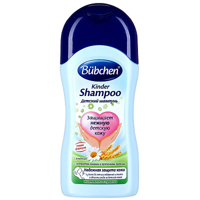 Шампунь для мытья волос детский с протеинами пшеницы и экстрактом ромашки Bubchen, 200 мл