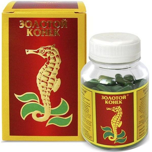 Общеукрепляющее средство для повышения потенции Золотой конек 700 мг, 100 шт