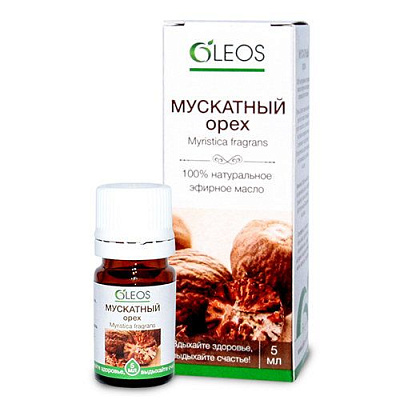Эфирное масло мускатного ореха Oleos, 5 мл