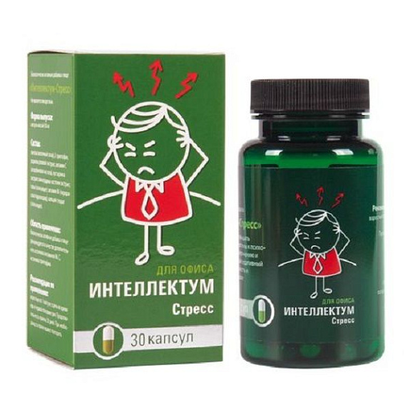 Витамины с мягким седативным эффектом Интеллектум Стресс 550 мг, 30 шт