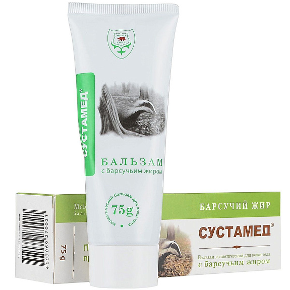 Бальзам для тела с барсучьим жиром Сустамед, 75 г