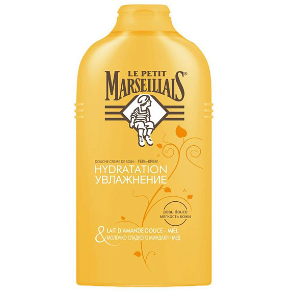 Гель-крем увлажняющий мед и молочко миндаля Le Petit Marseillais, 250 мл
