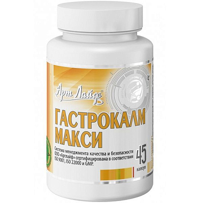 Гастрокалм Макси максимальная защита от язвы и гастрита Арт Лайф, 45 шт