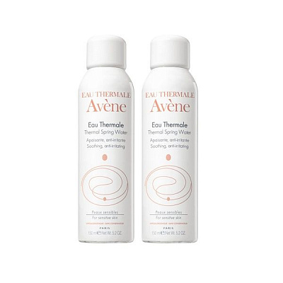 Термальная вода Avene Thermal spring water (набор из 2-х продуктов со скидкой 50% на второй продукт), 150 мл х 2