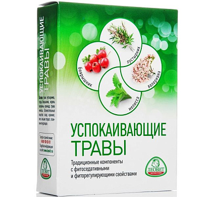 Растительный комплекс Успокаивающие травы Леовит 0,55 г, 30 шт