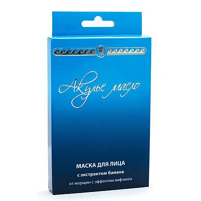 Маска для лица с экстрактом банана от морщин с эффектом лифтинга Акулье масло, 3 саше, 10 мл