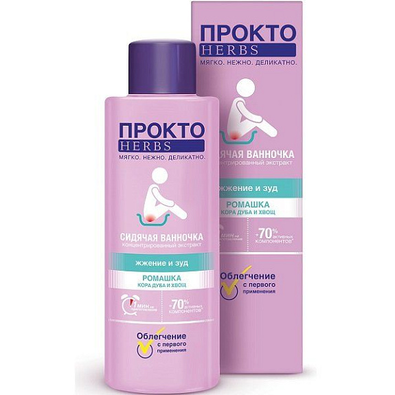 Комплекс экстрактов для сидячей ванночки против геморроя Прокто Herbs, 250 мл