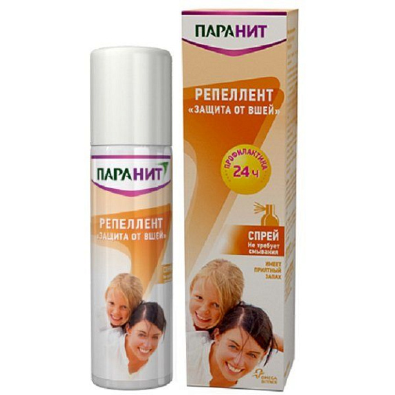 Спрей-репеллент педикулицидный Паранит Защита от вшей, 100 мл