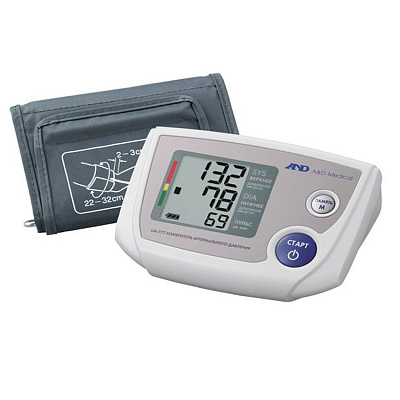 Тонометр ua-777l автоматический с большой манжетой и адаптером A&D, 1 шт