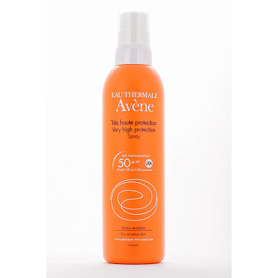Cолнцезащитный спрей Suncare SPF 50+ для светлой кожи Avene, 200 мл