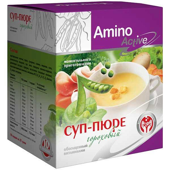 Суп-пюре гороховый с витаминами Арт Лайф, 10 шт
