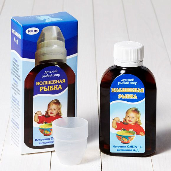 Волшебная рыбка Детский рыбий жир Экко Плюс  4.5 г, 100 мл