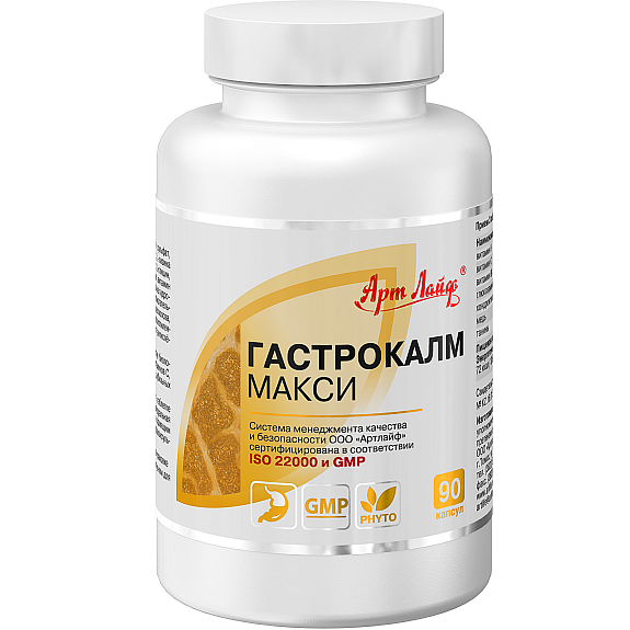 Гастрокалм Макси максимальная защита от язвы и гастрита Арт Лайф, 90 шт