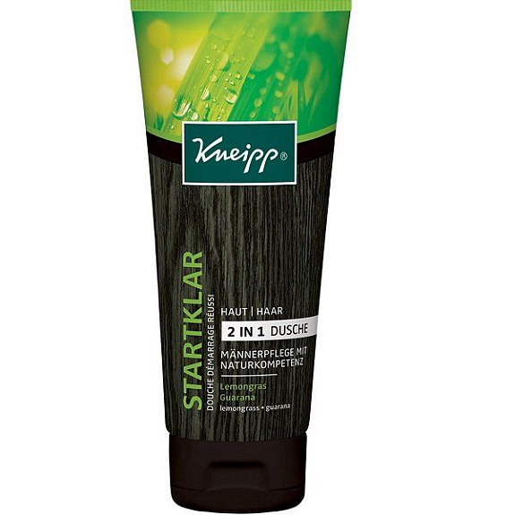 Мужской гель для душа и шампунь 2 в 1 Kneipp Яркий старт с лимонной травой и гуараной, 200 мл
