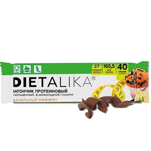 Протеиновые батончики Dietalika Ванильный маффин Арт Лайф, 20 шт