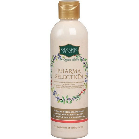 Шампунь Organic Pharm PharmaSélection восстанавливающий физиологию сальных желез, для жирных волос и кожи головы, 250 мл