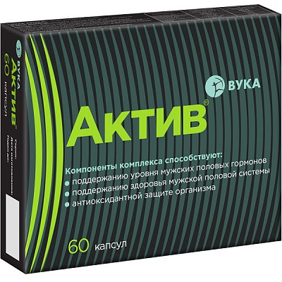Препарат для поддержания здоровья мужской половой системы Вука Актив 607 мг, 60 шт