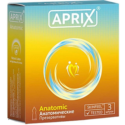Презервативы Aprix Anatomic Анатомические, 3 шт