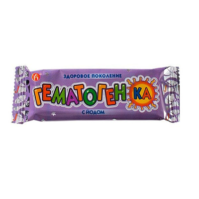 Гематогенка с йодом, 40 г.