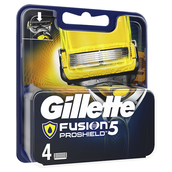 Сменные кассеты для бритья Gillette Fusion ProShield, 4 шт