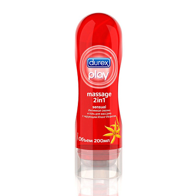 Интимная смазка и гель для массажа sensual с чарующим иланг-илангом Durex, 200 мл