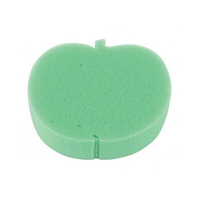 Мочалка без массажного слоя Яблоко цвет зелёный, Курносики