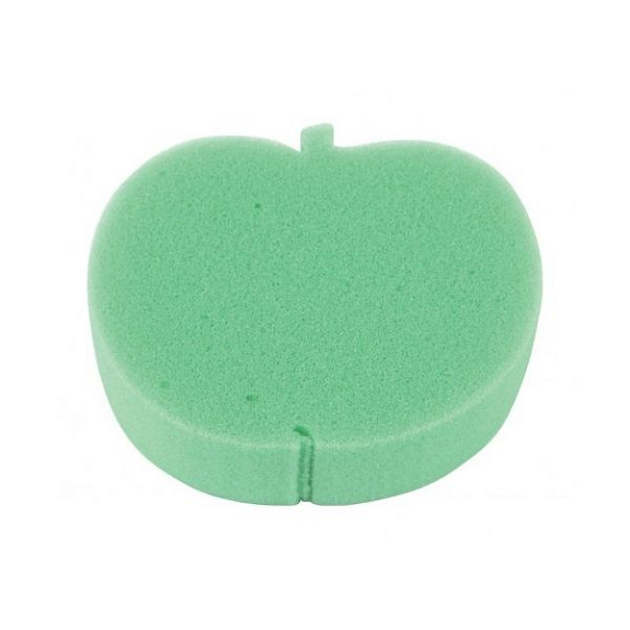 Мочалка без массажного слоя Яблоко цвет зелёный, Курносики