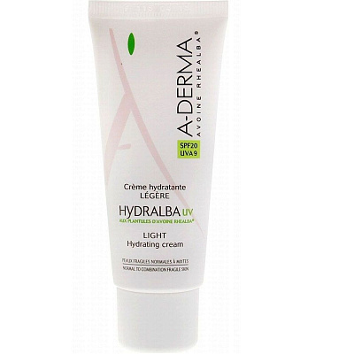 Легкий увлажняющий крем A-Derma Hydralba Light UV Cream, 40 мл