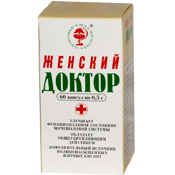 Препарат для улучшения функционального состояния мочеполовой системы Женский доктор 0,5 г, 60 капсул