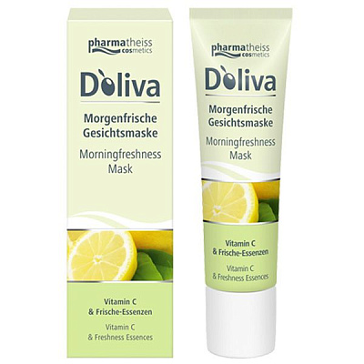 Утренняя освежающая маска для лица с витамином C и оливковым маслом D'oliva, 30 мл