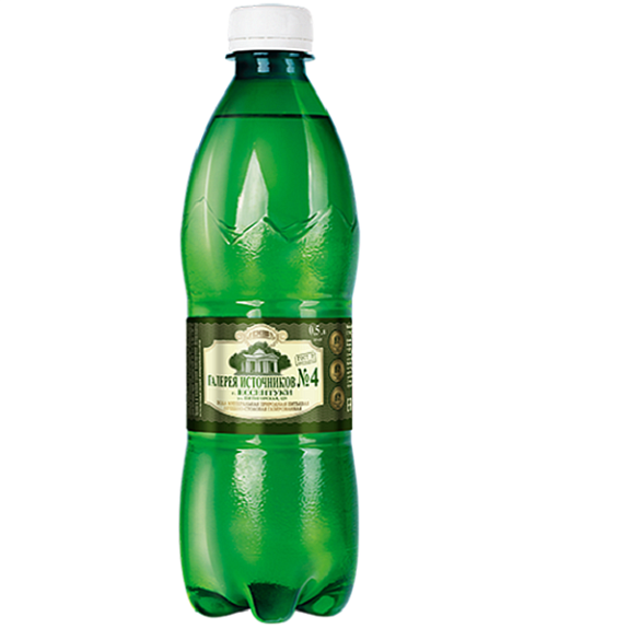 Минеральная вода лечебно-столовая газированная Ессентуки №4, 500 мл