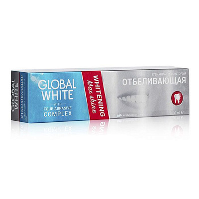 Ежедневная отбеливающая зубная паста Global White, 100 мл