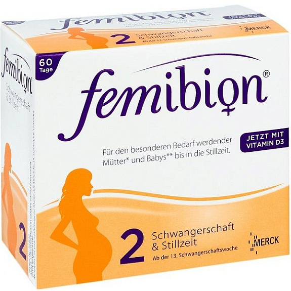 Витаминно-минеральный комплекс Femibion Natalcare II с 12 недели беременности до конца лактации, 30 таблеток + 30 капсул