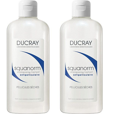 Шампунь от сухой перхоти Ducray Squanorm 200 мл, 2 шт